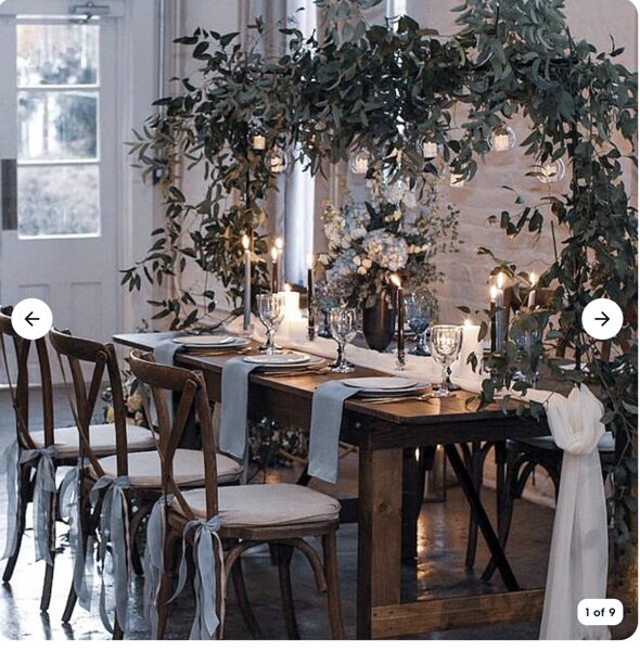 Metāla konstrukcija dekora stiprināšanai virs galda (noma)