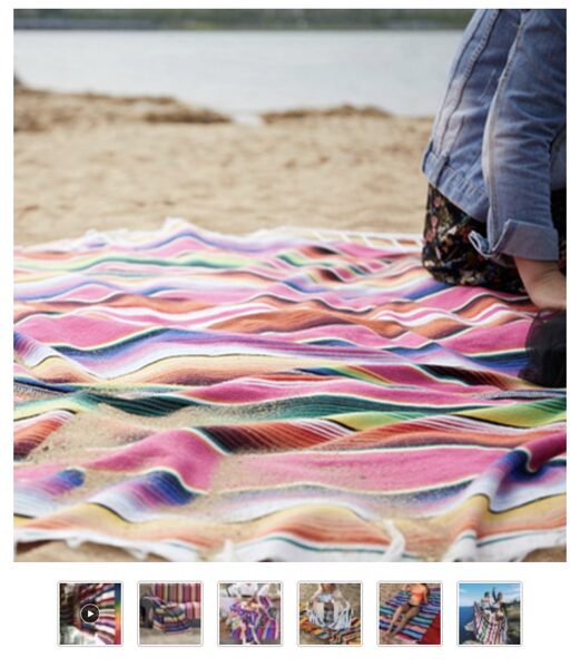 Meksikāņu audums vai pleds (sarape), noma