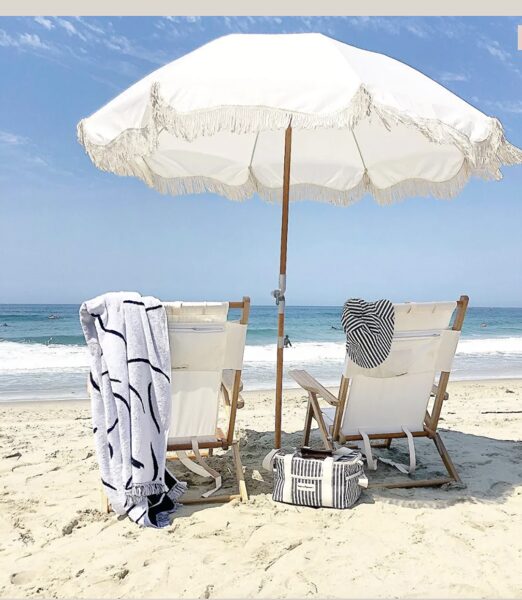 Saulessargs - Business & Pleasure Premium Beach Umbrella, Antique White, noma