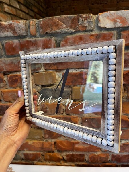 Boho stila galda numurs - caurspīdīgs, noma