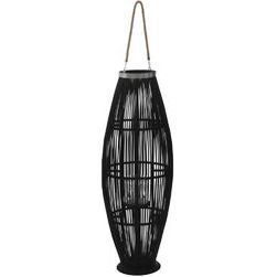 Laterna - svečturis, bambuss, melns, 95 cm (noma)