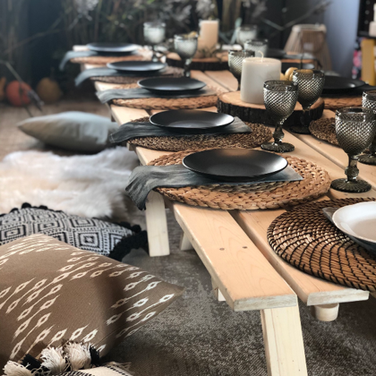 Piknika noformēšana telpās